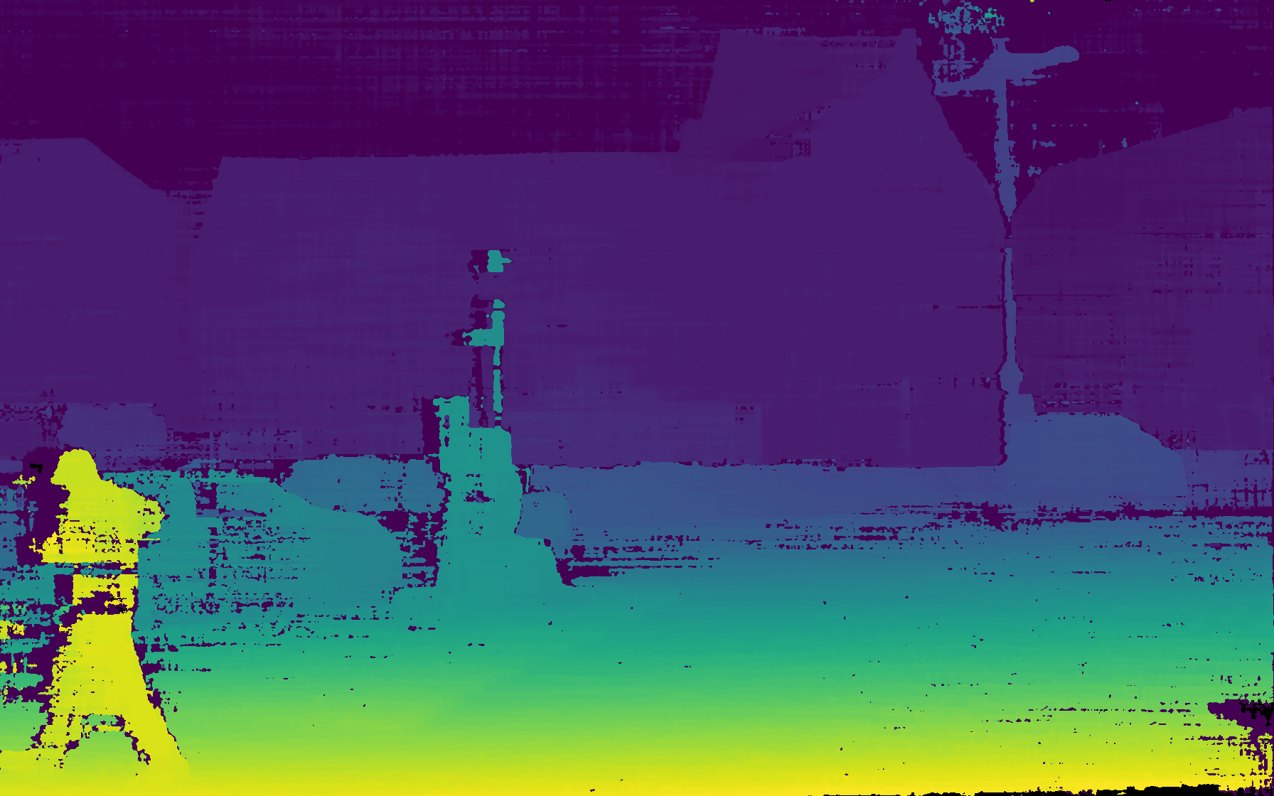 Disparity Image of the Vehicle Front Camera